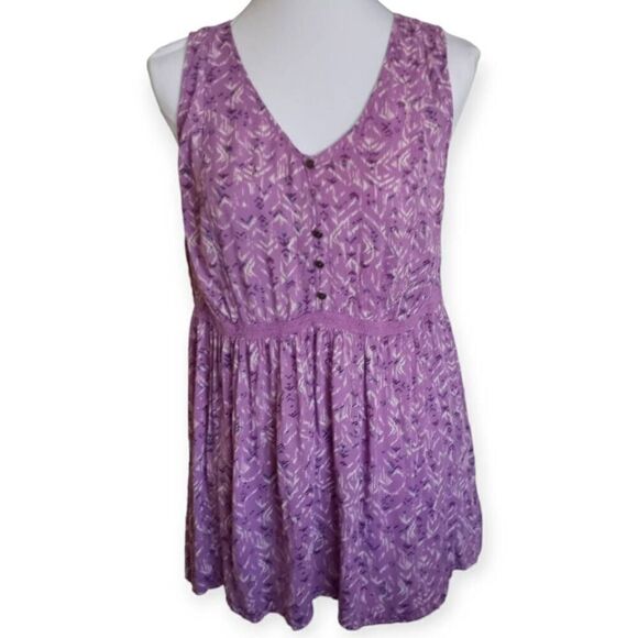 TORRID PURPLE BABYDOLL TOP SZ.00/10 EUC - Picture 1 of 8
